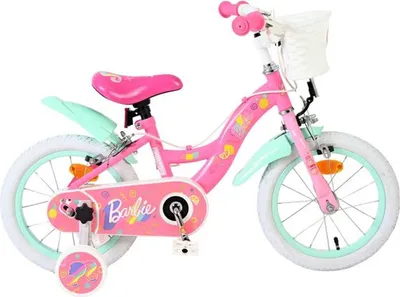 Produktbild von Barbie Kinderfahrrad - Mädchen - 14 Zoll - Rosa - Zwei Handbremsen