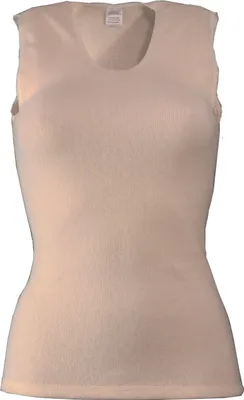 Produktbild von wobera Angora Damen-Unterhemd ohne Arm oder Tanktop oder Tanktop und 50% Angora, 30% Schurwolle und 20% Polyamid (Gr. M, Farbe: beige)