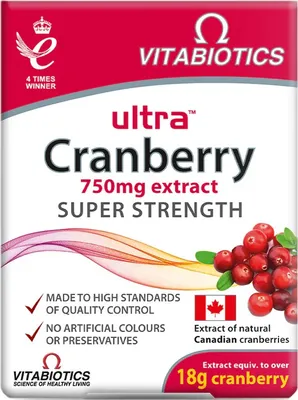 Obrázok produktu pre Vitabiotics Ultra Cranberry 750 mg, 30 tabliet