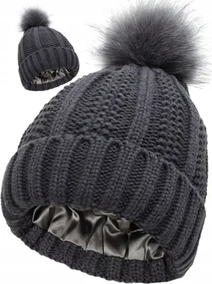 Produktbild von Wintermütze - Damen-Wintermütze - Bommel - Modern - Isoliert - Trendfarbe - Komfort
