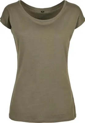 Produktbild von Build Your Brand Kurzarm-T-Shirt für Frauen Overwught olive L