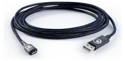 Produktbild von Bigben Interactive PS4USBCABLE, 3 m, USB A, Micro-USB B, Männlich/Männlich, Schwarz