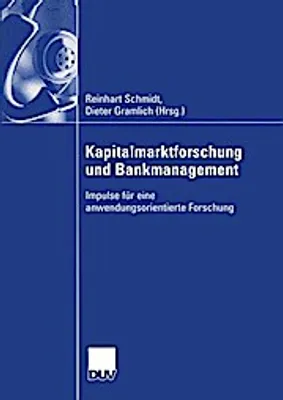 Produktbild von Kapitalmarktforschung und Bankmanagement