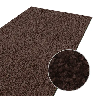 Produktbild von Shaggy Teppich Barcelona hoher weicher Flor in Shaggy-Kräusel Optik Dunkelbraun 200x290 cm