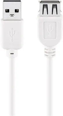 Produktbild von goobay USB 2.0 Hi-Speed Verlängerungskabel weiß 0,6 m