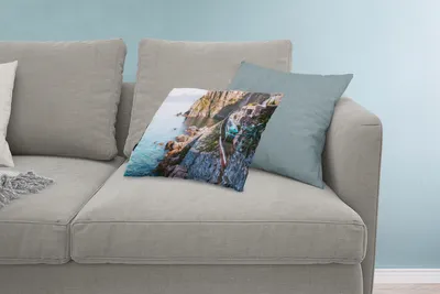 Produktbild von MuchoWow® Zierkissen Sofakissen Wohnzimmer Dekokissen 60x40 cm Italien - Zug - Meer - Kopfkissen - Polster mit Foto