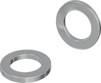 Obrázok produktu pre Podložky 2 pcs Strieborná 10 x 10 x 1,2 mm Oceľ