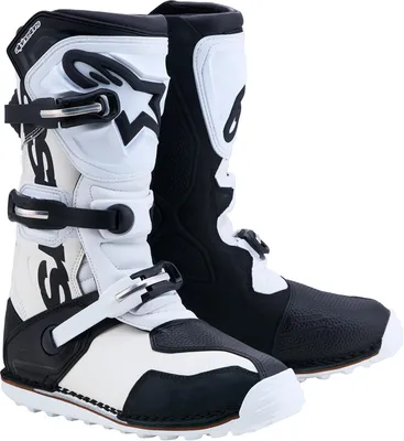 Image de Bottes de moto Alpinestars Tech-T, blanc/noir/blanc, taille 12 (47)