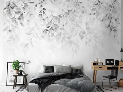 Produktbild von Vlies Fototapete Blätter 400x280 cm Tapeten Wandtapete XXL Rose Natur Pflanzen Botanik wie gemalt b-A-0697-a-d