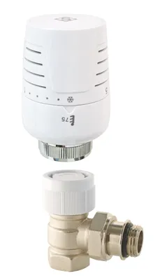 Immagine prodotto di Valvola termostatica T302 3/4 a squadra in ottone bianco