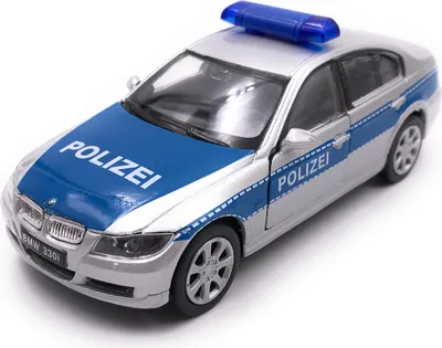 Produktbild von Onwomania Modellauto Polizei BMW 330i 3er Silber Auto Mst. 1:34-39