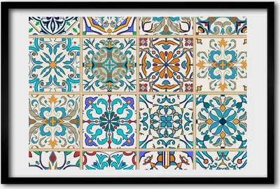 Produktbild von Bild 60x40 MDF-Rahmen, Wandkunst Keramikfliesen