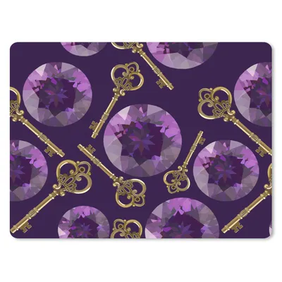Produktbild von MuchoWow® Mauspad Mousepad Edelstein - Muster - Gold - Schlüssel 23x19 cm - Mousepads - Maus Mat - Pad - Mausunterlage - Schreibtischunterlage - Mauspad