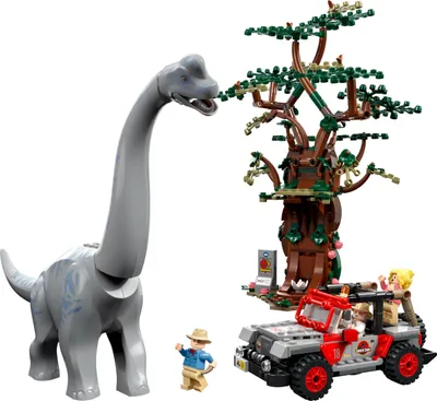 Produktbild von LEGO 76960 Jurassic Park Entdeckung des Brachiosaurus, Dinosaurier Spielzeug mit Figur und Jeep, Sammler-Set zum 30. Jubiläum, für Jungen und Mädchen