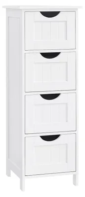 Produktbild von Beistellschrank mit Schubladen – Stauraum – weißes MDF – 30 x 82 x 30 cm