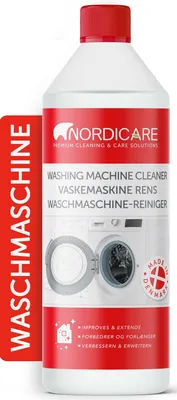 Produktbild von Nordicare [1L] Waschmaschinenreiniger flüssig & extra stark - Waschmaschinen Reinigung effektiv gegen Schmutz & Geruch - Waschmaschine Hygiene Reiniger
