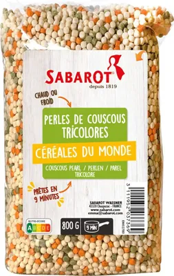 Produktbild von Sabarot Couscous-Perlen-Trikoloren 800 Gramm