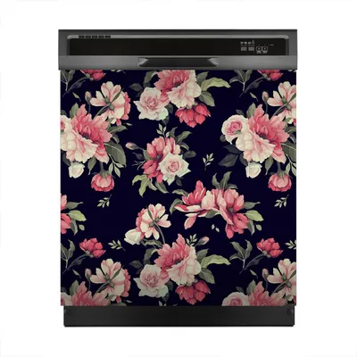 Produktbild von Aufkleber sticker 60x60 cm Dekorative folie Spülmaschine - Blümchenmuster mit Blumen