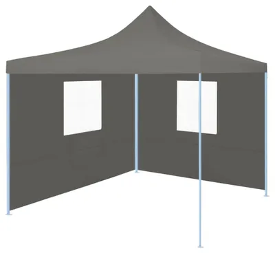 Immagine prodotto di Gazebo Professionale Pieghevole 2 Pareti 2x2m Acciaio Antracite