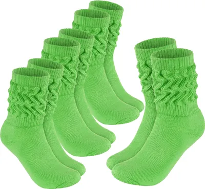Obrázek produktu pro BRUBAKER Slouch ponožky - dámské ponožky pro fitness, jógu a cvičení - sportovní ponožky pro ženy, zelené, velikost 39-42, 4 páry