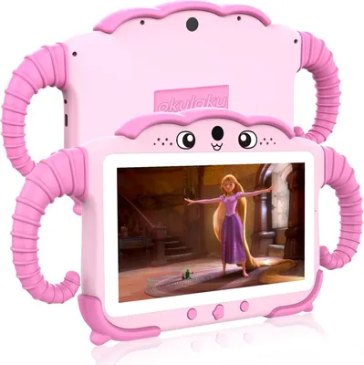 mit Hülle Kindersicherung GMS  Kleinkinder Tablet mit WiFi Dual Kamera Google Play Store für Mädchen