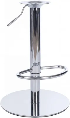 Obrázek produktu pro Náhradní barová stolička, nosnost 150 kg, výškově nastavitelná | Barva: chrom | Rozměry: 38x38x53 cm