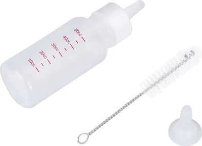 Obrázek produktu pro 50 ml láhev na mléko pro novorozence, malé psy, štěňata, kočky, koťata, s kartáčem