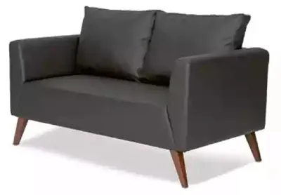 Immagine prodotto di Elegante divano nero moderno a due posti per ufficio