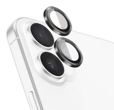 Produktbild von Zanaé, Kameraschutz für iPhone 16 / 16 Plus aus kratzfestem Panzerglas, Schwarz