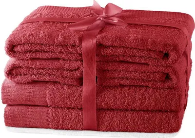 Zdjęcie produktu dla Zestaw Ręczników 2*70x140 + 4*50x100 Czerwony AmeliaHome