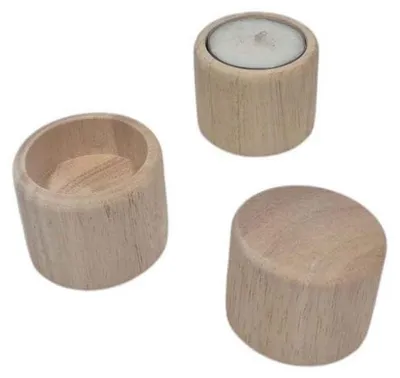 Image de Playwood Bougeoir rond en bois