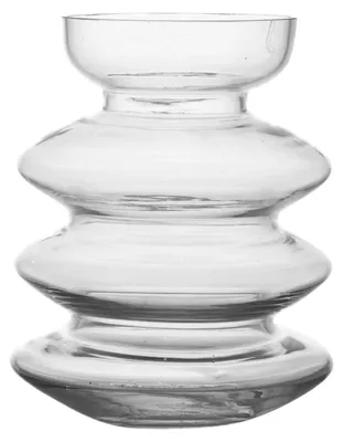 Productafbeelding van B-living vaas, glas, model Aline, diameter 15,7 cm, hoogte 25,3 cm, helder glas