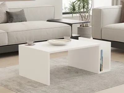 Produktbild von Skye Decor, Memo - White, Couchtisch, Weiß, 100 % MELAMINBESCHICHTETE SPANPLATTEN, 86,8 x 50 x 32,4 cm