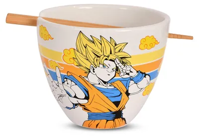 Imagen del producto de Set Bol para Ramen con Palillos Son Goku Dragon Ball Z 473 mls