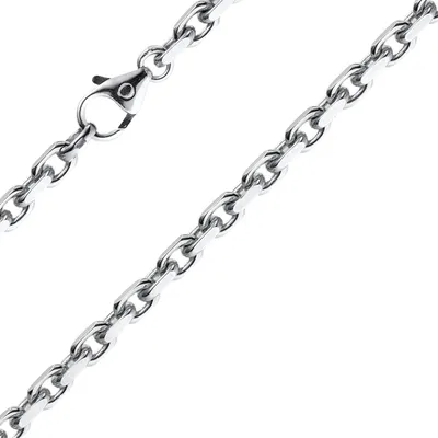 Produktbild von 4mm Armband Armkette Ankerkette aus 750 Gold Weißgold massiv 21cm Goldarmband