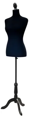 Image de Mannequin femme, hauteur réglable de 130 à 168 cm, largeur d'épaules 36 cm, tour de poitrine 84 cm, tour de taille 66 cm, tour de hanches 90 cm