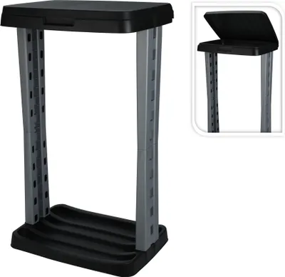 Produktbild von Storage Solutions Müllbeutelständer 60L schwarz Kunststoff 31,0x43,0x9,5 cm
