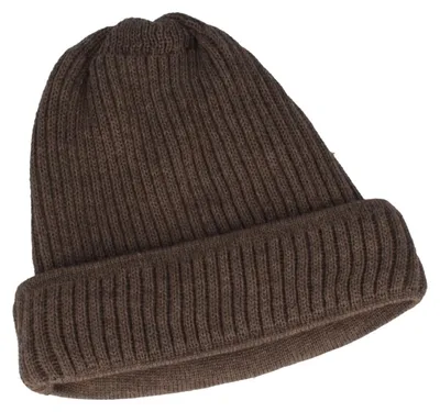 Imagen del producto de Gorro de punto grueso XXL de lana pura de Hut-Breiter, color gris, talla XXL