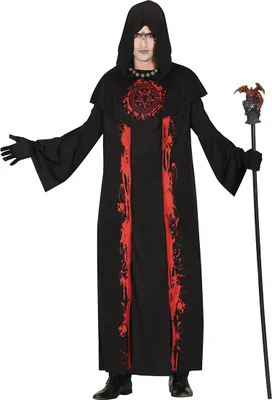 Produktbild von Satanischer Magier schwarz rot 52-54