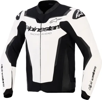 Produktbild von Alpinestars GP Force V2 Motorrad Lederjacke, weiß/schwarz, 56