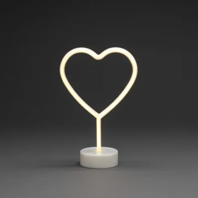 Produktbild von KonstSmide 78 LED WW 6H-TIMER BATT.INNEN (SCHLAUCHFIGUR HERZ)