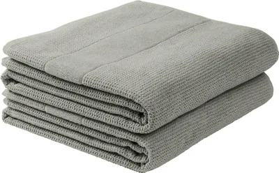 Produktbild von SCHIESSER Duschtuchset Turin | Einfarbig | 2-teilig | 100% Baumwolle | Flauschig & Saugstark | 70x140 cm | Grau