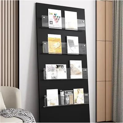 Productafbeelding van Tijdschriftenrek Acryl - Brochurehouder Boekenplank - Documenten Organiseren - Krasbestendig Materiaal - 40-120 cm - Transparant
