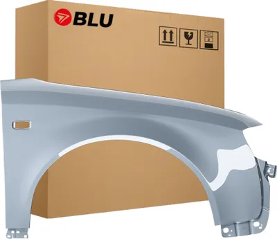 Zdjęcie produktu dla BLU Błotnik pasujący do Audi A4 B6 LY7L Prawy Szary AchatGrau | 2000-2004 | Przedni Przód | Lakierowany | Gotowy do montażu  | Stal