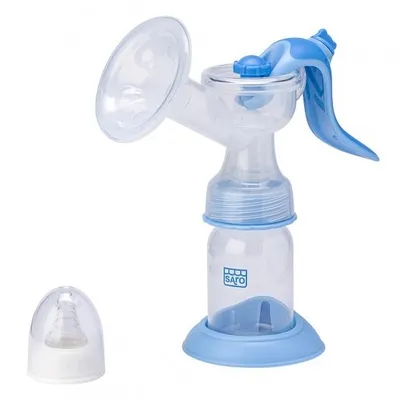 Produktbild von handbrustkolben mit Flasche 120 ml blau