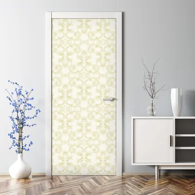Produktbild von Dekorative Türposter selbstklebend Klebefolie Wandaufkleber Türaufkleber Ornament gold weiß 85 x 200 cm