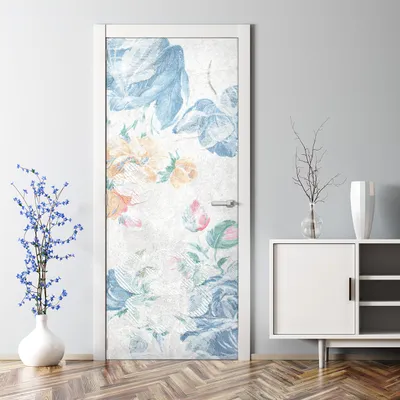 Produktbild von Dekorative Türtapete Türposter Tür dekoration selbstklebend Türaufkleber Bunte Garten Kunst 85 x 200 cm