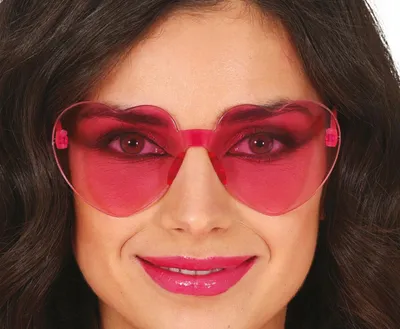 Produktbild von Brille Herzen Rosa Herzen Kostüm Party Valentinstag Karneval Ball