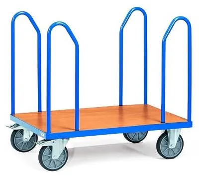 Zdjęcie produktu dla Urządzenie transportowe mttdc1583 F 500, wózek transportowy, z bocznymi uchwytami, udźwig 600 kg, platforma o wymiarach 1200 mm x 800 mm