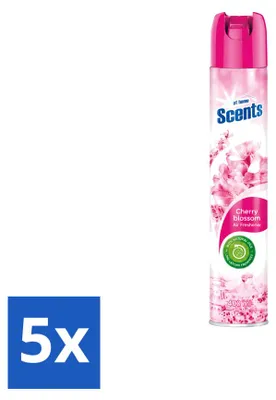 Image de 5 sprays désodorisants "At Home", parfum cerisier, 400 ml, lot avantageux de 5 pièces